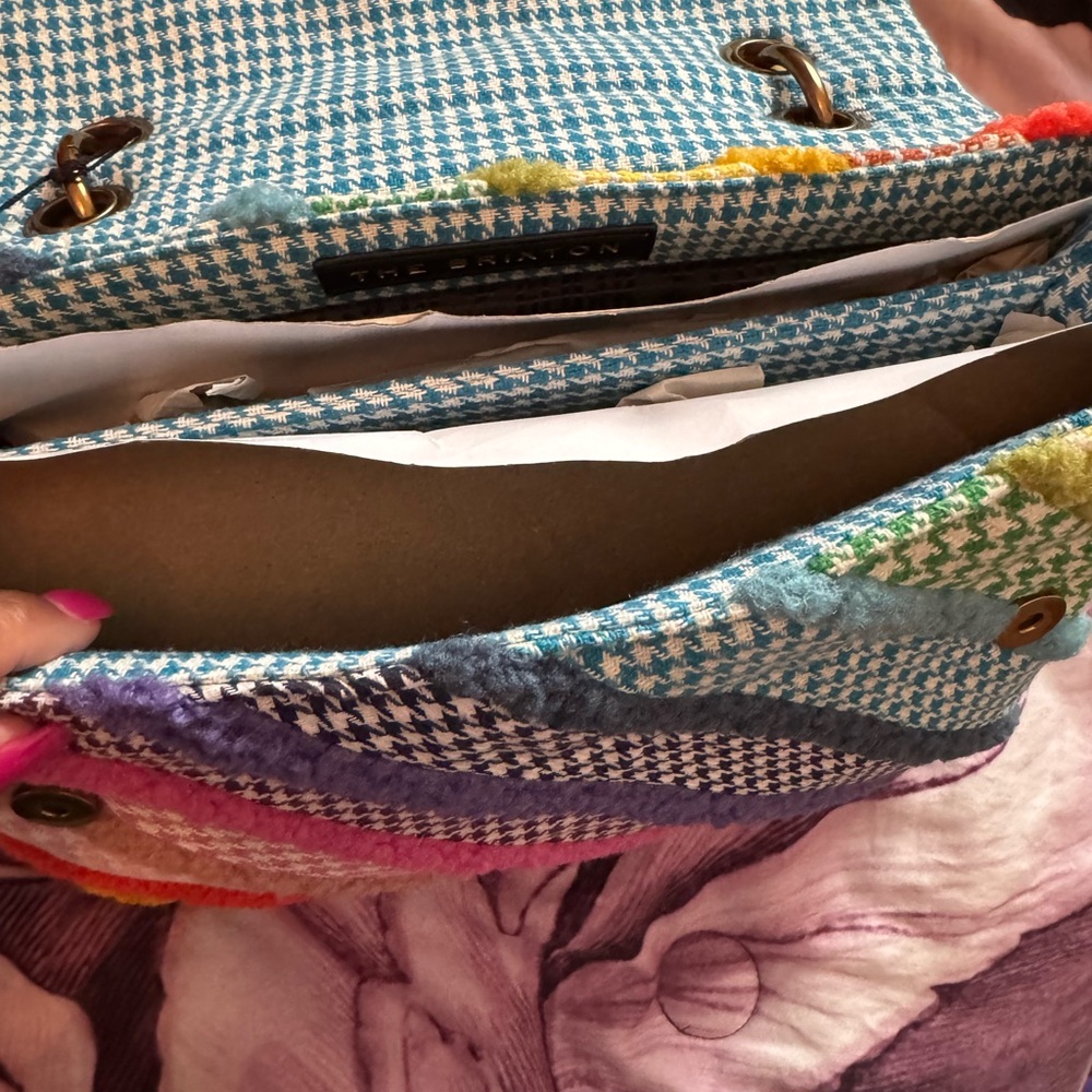 Kurt Geiger Red and Pink Quilted Shoulder Bag with Chain Straps - Picture 9 of 10